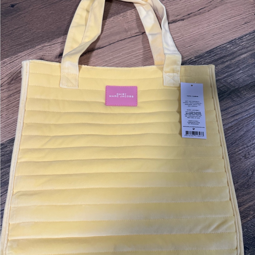 Marc Jacobs Soft Yellow Quilted Tote 13.5x3.5x13.5